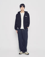25FW オーバーラッピングフーディージップアップ ブラック