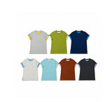Robben Color Matching Roll-up Short Sleeve T-shirt