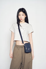 25SS ESSENTIAL DENIM MINI CROSS BAG DARK BLUE