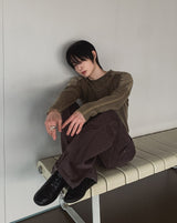 コンバットスリムショルダーパネルニット