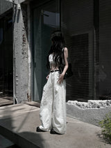 cut-line volume-up wide pants