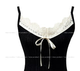 Oat Lace Ribbed Sleeveless