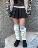 Wool pleated pants skirt