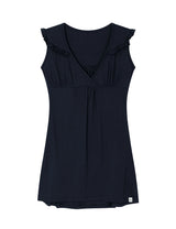 RUFFLE TIE TOP(NAVY)