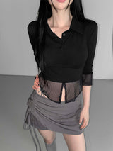 three-quarter mesh shirts (2 color)