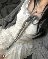 パールドロップネックレス(クロス)