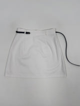 [Belt SET] コットンAラインミニスカート