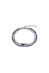 Blue stone layered bracelet
