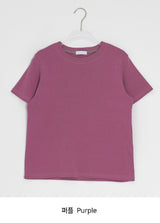 チビ カラー ベーシック セミクロップ 半袖Tシャツ