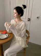 Frill See-through Wrap Skirt + Scrunchie Set (2color)
