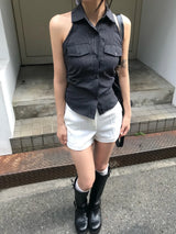 ディット ロールアップ ハーフ スラックス ショーツ