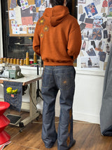 [Hand-Made「006」] Argyle Patch Pants_Denim&Brown