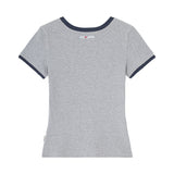 Future Friend Slim Fit T-Shirt Melange grey