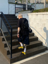 リネンカーペンターデニムハーフパンツ 2C
