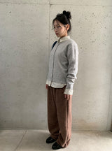 ハルカボカシ毛ニットバンディングワイドパンツ