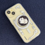 [MagSafe phone case] キルトラインキャット フォンケース