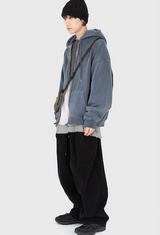 Vintage dying hoodie zip-up