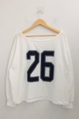 Numbering loose sweatshirt