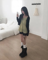 ジェリースリムフィットロングスリーブカーディガン(4 colors)