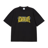 25FW ダブルレイヤーロゴワイド半袖Tシャツ ブラック