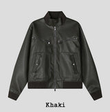 BOD High-neck Leather Jacket