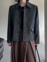 レマドヘリンボーンウールジャケット