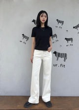 HEMLINE WHITE DING DENIM PANTS code 25010