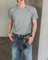 レイデン リブド カットアウト ショート スリーブ Tシャツ