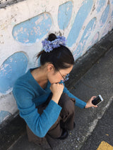 Ruffled Check Scrunchie (2color)