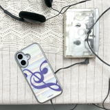(Copy of) [MADE] [Glossy Glass Silver Bumper Case] Stripe Melody
