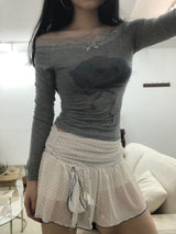 Lace Rose Gray Sleeve