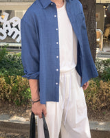 Koi Summer Pocket Linen Shirt