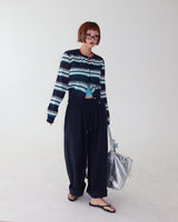 [UNISEX] Linen pintuck banding wide pants