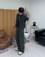 セドンバックルチェックシャツジャケット