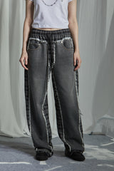 CHECK PATCH DENIM