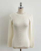 Reble Round Ribbed Long Sleeve Knit