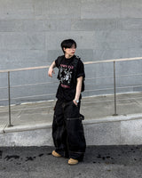 タッチグラフィックオーバーサイズハーフTシャツ