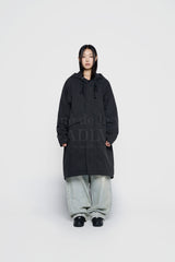 24FW SCRIPT LOGO PRINTING FISHTAIL JACKET BLACK