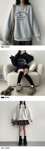 Vind lettering fleece sweatshirt