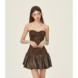 [GirlyFancyClub] Hot Girl Sexy Off-the-shoulder Bud-shaped Tube Top Puff Dress