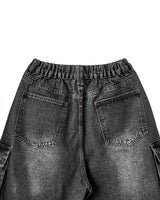 Faded Vintage Bermuda Cargo Denim