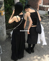 クラウドスリーブレスウー ブラック