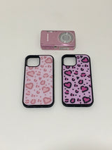 heart leopard (dark pink) case 