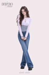 Rosy Moore Pink Gray Layered Tee