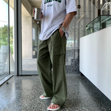 Maret Ice Linen Cargo Banding Wide Pants
