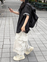 two pocket denim short sleeve shirt