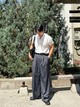 Dope two-tuck wide diagonal slacks