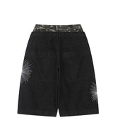 Radi camo sagging Bermuda denim pants