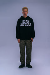 LETTERING HOODIE - BLACK