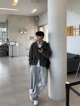 Cant Hachi Warm Knit Hooded Zip-Up